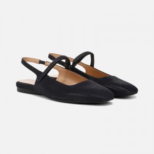 Zapatos Destalonados Naturalizer Para Mujer Connie Mary Jane Slingback Flat Azul Marino ZD39-8379N8