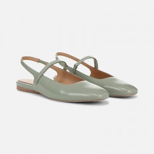 Zapatos Destalonados Naturalizer Para Mujer Connie Mary Jane Slingback Flat Verde EU92-0592L5