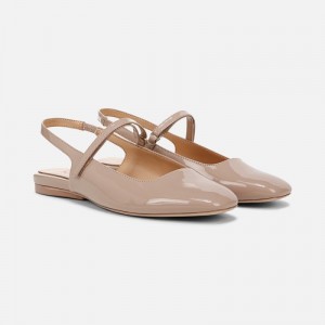 Zapatos Destalonados Naturalizer Para Mujer Connie Mary Jane Slingback Flat Gris Marrones PF56-9586B5