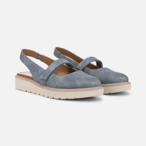 Zapatos Destalonados Naturalizer Para Mujer Edison Slingback Mary Jane Azules MU56-6166D4