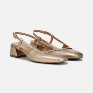 Zapatos Destalonados Naturalizer Para Mujer Harper Slingback Doradas QI99-4389L3