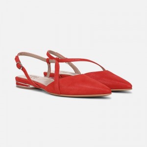 Zapatos Destalonados Naturalizer Para Mujer Hawaii Slingback Flat Rojas CG75-8615W6