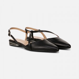 Zapatos Destalonados Naturalizer Para Mujer Hawaii Slingback Flat Negras OB23-4743E6