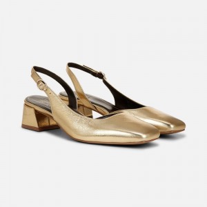 Zapatos Destalonados Naturalizer Para Mujer Jayla Slingback Pump Doradas Oscuro KL48-0708F4