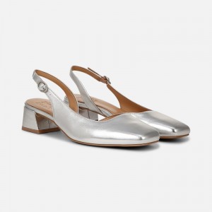 Zapatos Destalonados Naturalizer Para Mujer Jayla Slingback Pump Plateadas BW70-4190D1
