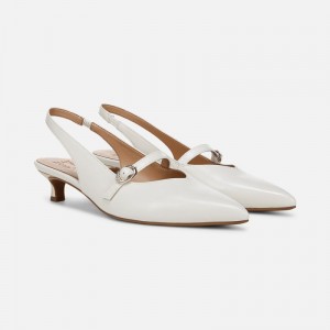 Tacon Gatito Naturalizer Para Mujer Grayson Mary Jane Slingback Blancas FX66-8066I1