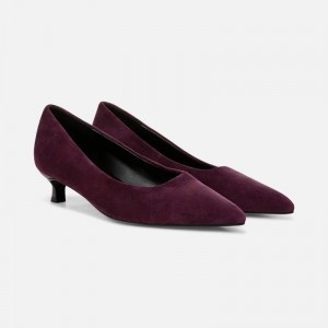 Tacon Gatito Naturalizer Para Mujer Natalia Kitten Heel Moradas Oscuro XP18-1618N3