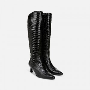 Botas De Pantorrilla Ancha Naturalizer Para Mujer Deesha Wide Calf Knee High Boot Negras AS55-0505Y9