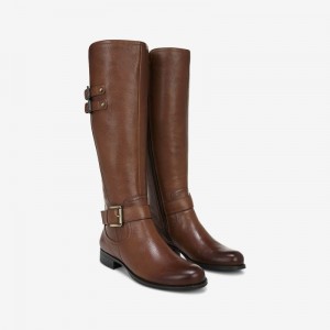 Botas De Pantorrilla Ancha Naturalizer Para Mujer Jessie Wide Calf Knee High Boot Marrones WA42-1942J5