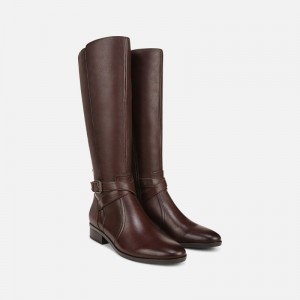 Botas De Pantorrilla Ancha Naturalizer Para Mujer Rena Wide Calf Riding Boot Chocolate Marrones XF70-3060W9