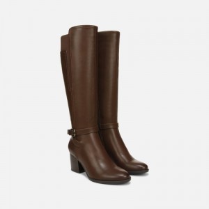 Botas De Pantorrilla Ancha Naturalizer Para Mujer SOUL Uptown Wide Calf Knee High Boot Marrones Oscuro LZ90-1840U4