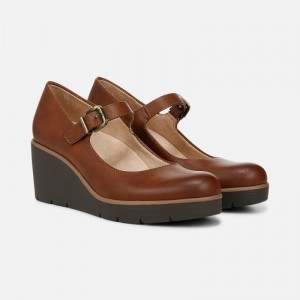 Zapatos Cuña Naturalizer Para Mujer SOUL Adore Mary Jane Wedge Marrones QO00-2330O1