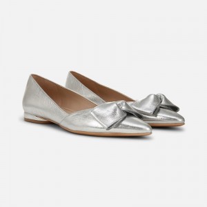 Zapatos Naturalizer Para Mujer Havana Bow Flat Plateadas PQ64-1214D3