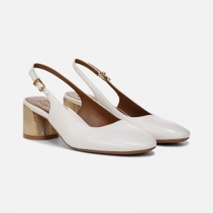 Zapatos Tacon Bloque Naturalizer Para Mujer Lane Slingback Pump Blancas TF35-5745X4