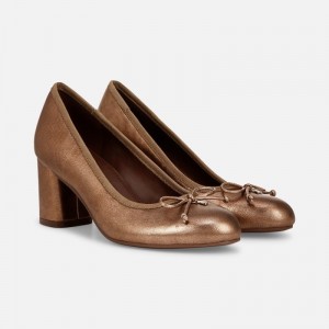 Zapatos Tacon Bloque Naturalizer Para Mujer Sienna Block Heel Pump Marrones TE10-9600T9